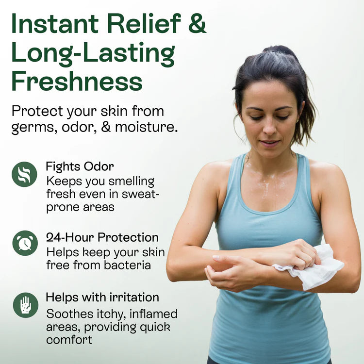 Medicated Antifungal Body Wipes for Ringworm, Jock Itch & Athlete’s Foot