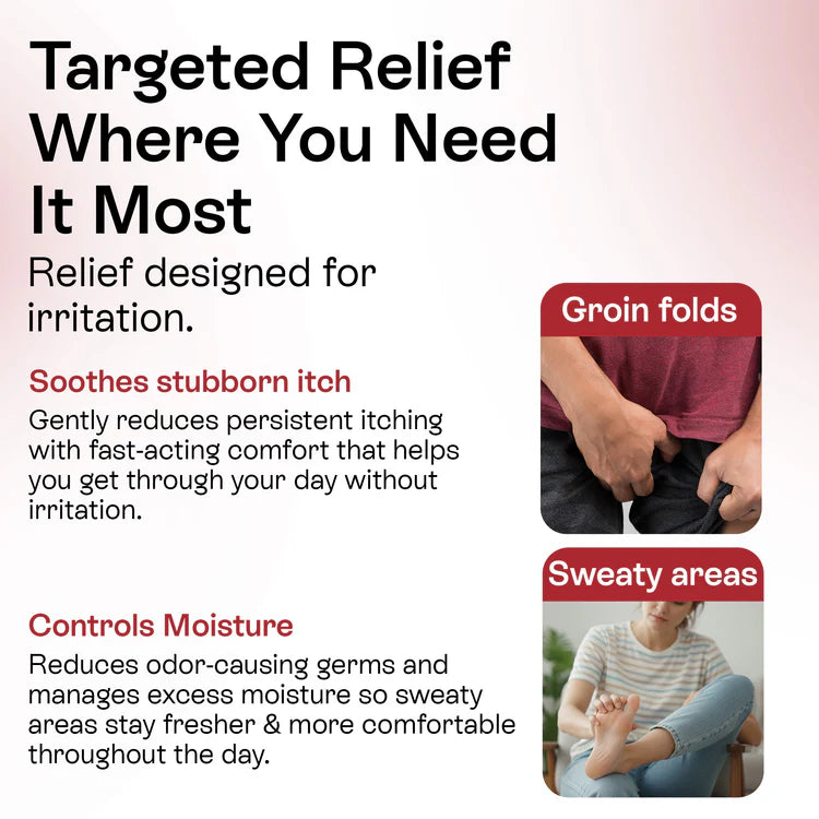 Jock Itch Antifungal Cream for Itching, Redness & Odor Relief
