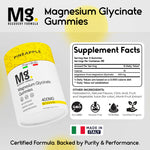 Magnesium Glycinate Gummies for Relaxation, Sleep & Muscle Support | Pineapple Flavor