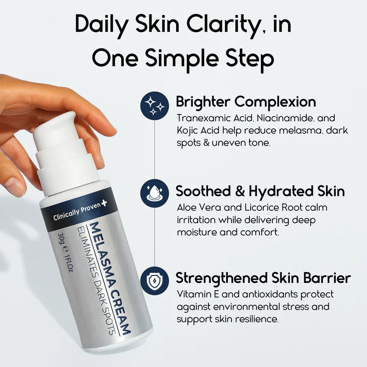Melasma Cream & Dark Spot Remover for Skin Discoloration, Post-Blemish Marks, Scars & Spots