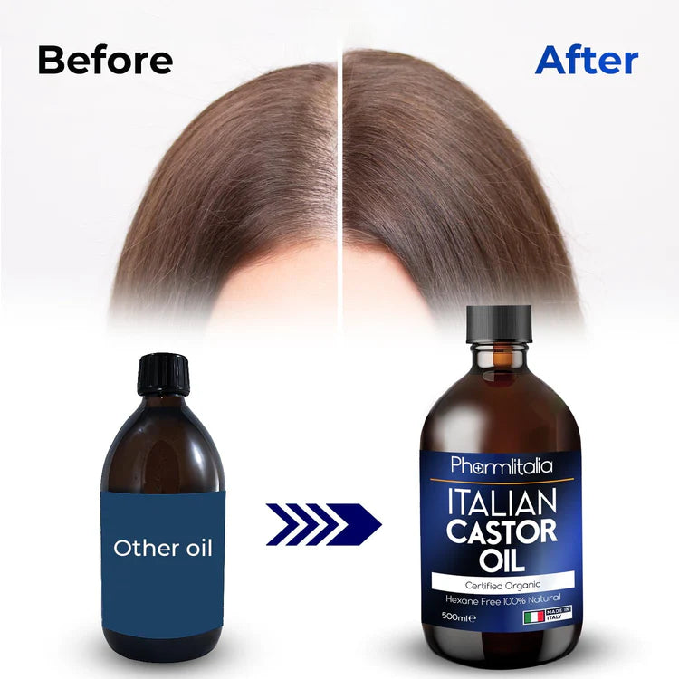 Organic Golden Castor Oil – Hair Growth, Lash & Brow Care, Skin & Nail Nourishment | 500ml