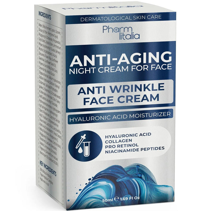 Anti-Aging Night Cream with Retinol, Hyaluronic Acid & Peptides | Wrinkle Repair, Firming & Overnight Hydration
