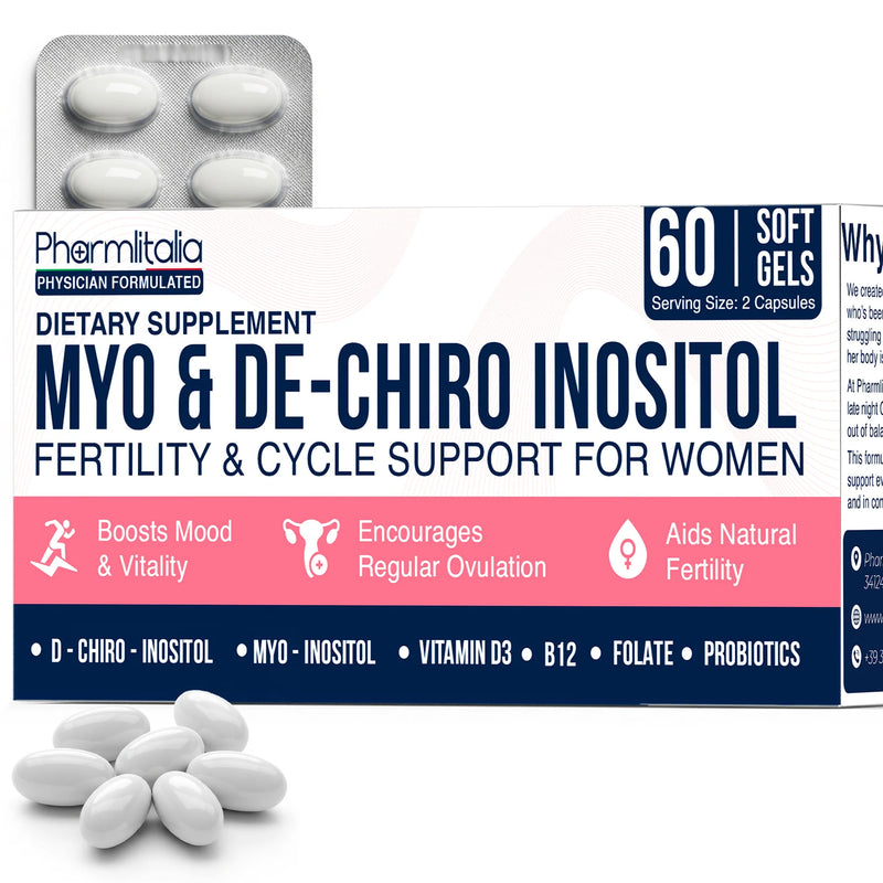 Myo-Inositol & D-Chiro Inositol Softgels for Women | 40:1 Hormone Balance Formula