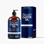 Organic Golden Castor Oil – Hair Growth, Lash & Brow Care, Skin & Nail Nourishment | 500ml